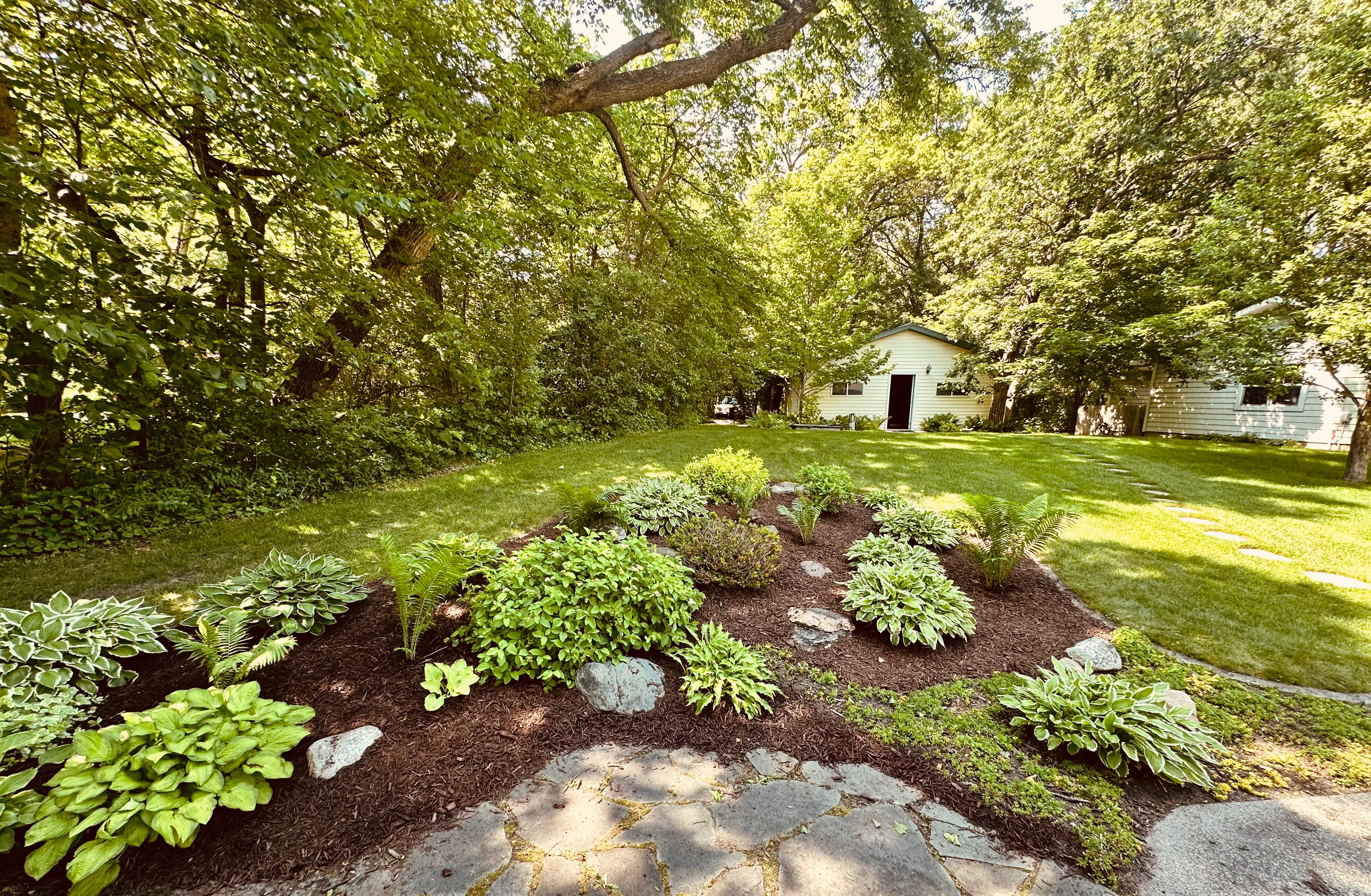 After: Clean garden without weeds